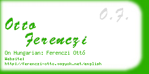 otto ferenczi business card
